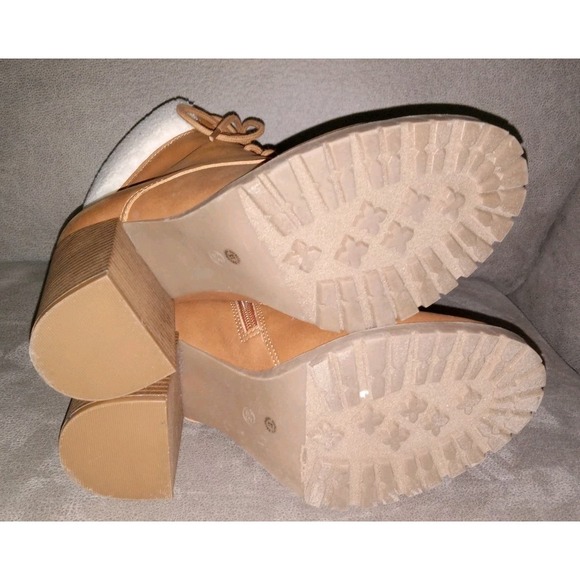 Ana Redwood Boot Womens Size 9.5 M Heel Booties Faux Fur Trim - Picture 12 of 12